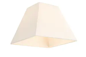 GoodHome Qarnay Cream Fabric dyed Light shade (D)30cm