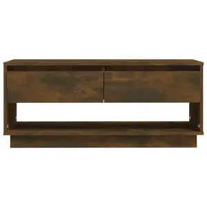 Berkfield TV Cabinet Smoked Oak 102x41x44 cm Engineered Wood