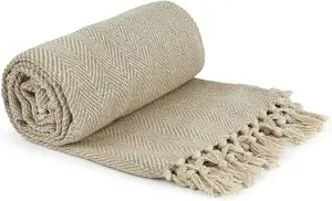 Emma Barclay Herringbone Throw Over Blanket