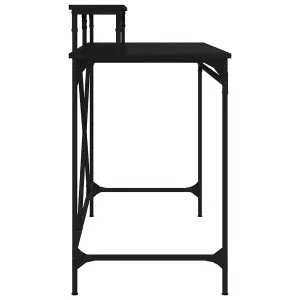 Berkfield Desk Black 100x50x90 cm Engineered Wood and Iron