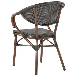 Set of 4 Garden Chairs CASPRI Metal Grey