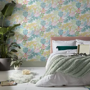 Envy So Exotic Day Floral Smooth Wallpaper Sample