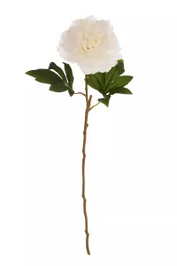 White Peony Stem Artificial Plant Foliage