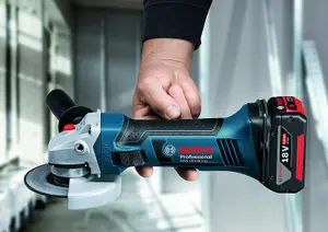 Bosch GWS18-125V-LI Pro 18v Cordless Angle Grinder + 2 x 5.0ah, Charger + L-BOXX