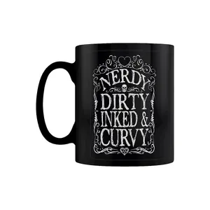 Grindstore Nerdy Dirty Inked & Curvy Mug Black/White (One Size)