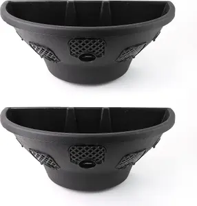 DIVCHI 18" Wall Hanging Baskets Wall-Mounted Flower Planters Basket For Garden Fence Balcony (Set Of 2)