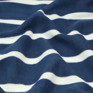 Soft Stripe Print Polar Fleece Throw