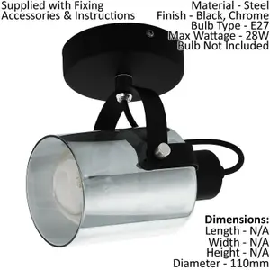 Twin Ceiling Spot Light & 2x Matching Wall Lights Black Vaporized Glass Shade