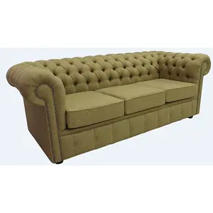 Chesterfield Handmade Arnold 3 Seater Glamis Goldcrest Wool Sofa In Classic Style