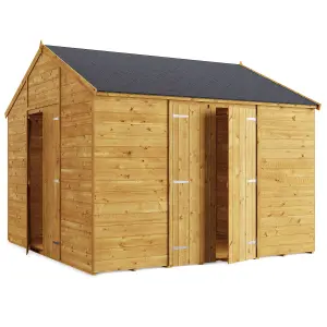 BillyOh Expert Tongue and Groove Apex Workshop with Dual Entrance - 10x10 - Windowless