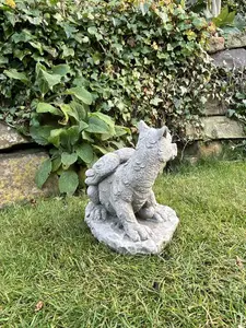 Stone Cast 'Dozing Dragon' Small Outdoor Ornament