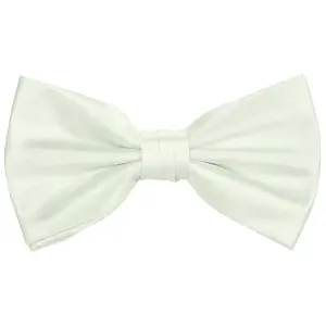 Ivory Satin Polyester Bow Tie for Casual & Formal Wear, Wedding Party Accessory