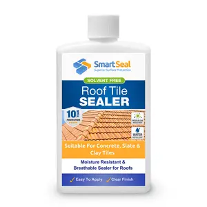 Smartseal Roof Tile Sealer, 100ml Sample, For Concrete, Slate & Clay Roof Tiles, 10yr Water Repellent, Moss and Algae Protection