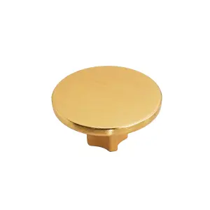 DecorAndDecor - VESTA Gold Round Cabinet Knob Drawer Cupboard Kitchen Pull Handles - Pair