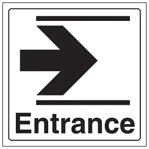 Entrance Slide Right Wall & Door Sign - Adhesive Vinyl 150x150mm (x3)