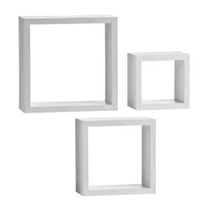 Natalia 3 Piece Square Floating Shelf White