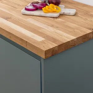 Solid Rustic Oak Kitchen Worktop - 3000mm x 620mm x 40mm - Premium Wood Worktops Farmhouse 3m Oak Wooden Timber Counter Tops