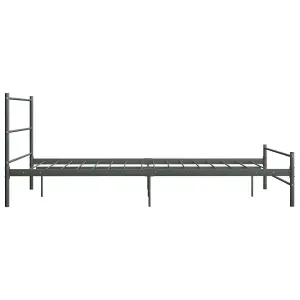 Berkfield Bed Frame Grey Metal 120x200 cm