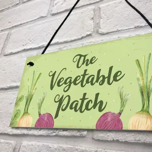 Red Ocean The Vegetable Patch Hanging Sign Garden Sign Summer House Plaque Shed Sign Garden Lover Gifts