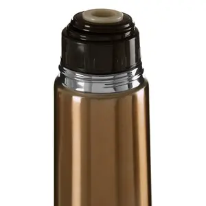 Interiors by Premier Stainless Steel Stripe 900ml Gold Finish Vacuum Flask, Leak-Proof Thermos Travel Flask