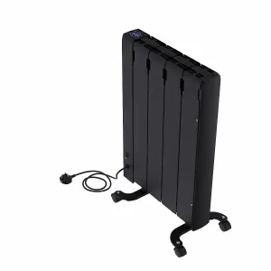 Right Radiators 1000W Electric Ceramic Portable Radiator Wall Mounted Smart WIFI Control Heater Black