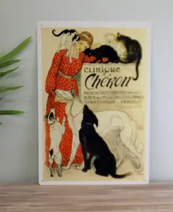 Vintage Metal Sign - Retro Advertising - Clinique Cheron