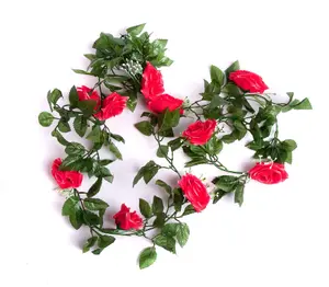 Best Artificial 7ft Pink Silk Rose Garland decoration - perfect from home, office or events