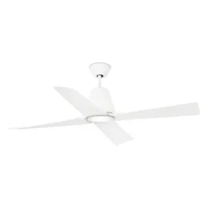 Luminosa Typhoon Large Ceiling Fan White IP44 - Optional LED Light Sold Separately