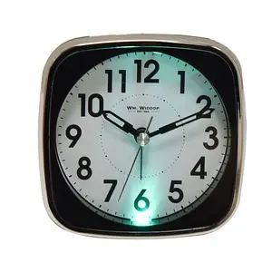 Analogue Quartz Movement / Crystal Alarm Tabletop Clock Black