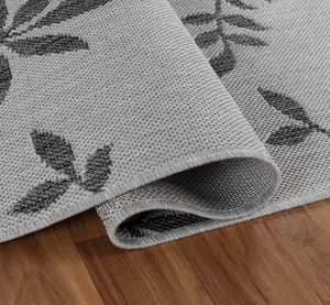 Modern Floral Design Outdoor-Indoor Rugs Dark Grey 160x230 cm