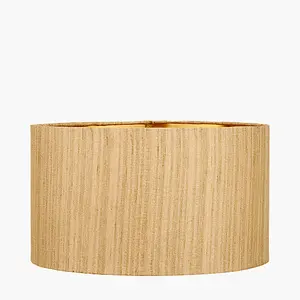 Gold Slubbed Faux Silk Gold Lined Cylinder Lampshade