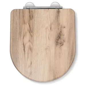 Croydex Varese Flexi Fix Wood Toilet Seat