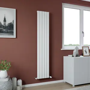 Agadon Vienna Aluminium Designer Radiator 1800 x 345 mm White - 2338 BTU - 10 Years Guarantee