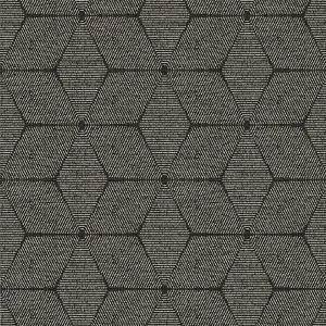 AS Creation Geometric Floral Geo Diamonds Metallic Black Gold Wallpaper 39091-2