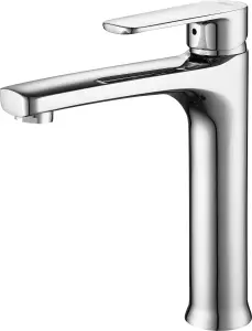 VURTU Amwell High Basin Mixer,  1/4 Turn, Single Lever Ceramic Disc, High/ Low Water Pressure, 225(H) x 50(W), Chrome, 261104