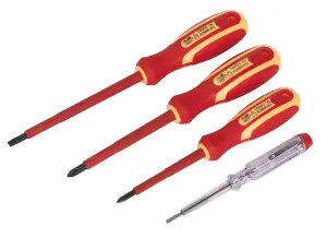 Sealey Electrician's Screwdriver Set 4pc VDE Approved S01155