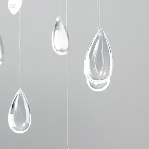 Valuelights Children's White Rain Cloud Ceiling Pendant Light Shade With Acrylic Jewel Raindrop Droplets