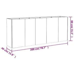 Berkfield Garden Raised Bed 200x40x80 cm Corten Steel