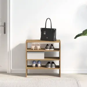 Berkfield Shoe Racks 2 pcs Stackable Artisan Oak 60x30x30.5 cm