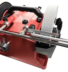 Lumberjack 200mm Professional Wet Stone Sharpener System Includes Leather Honing & 220 Grit Grinding Wheel