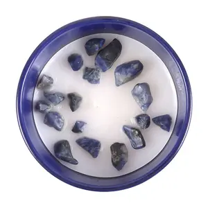 Something Different Taurus Amber & Vanilla Lapis Lazuli Scented Candle Blue/Brown (One Size)