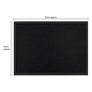 JVL Orion Scraper Rubber Pin Doormat, 60x80cm