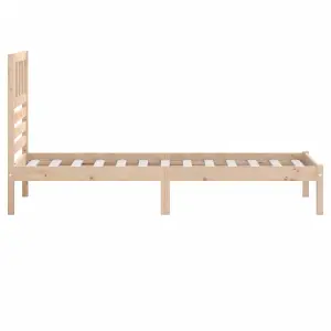 Berkfield Bed Frame Solid Wood Pine 75x190 cm Small Single