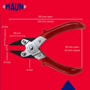 Maun Flat Nose Parallel Plier Comfort Grips 140 mm