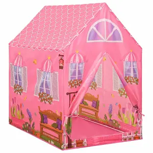 Berkfield Children Play Tent Pink 69x94x104 cm