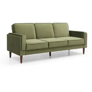 Toby Sofa Bed Olive Velvet In Athena Olive Velvet