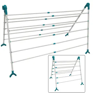 Extendable Over The Bath Clothes Airer Dryer Folding Horse Drying Rack