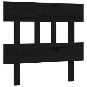 Berkfield Bed Frame with Headboard Black 100x200 cm Solid Wood