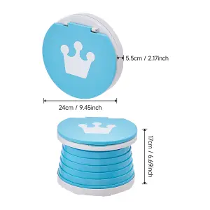 Blue Travel Portable Toilet Car Foldable Potty Seat for Children