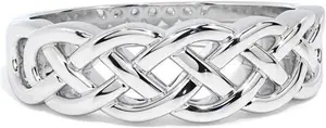 Sterling Silver Irish Celtic Ring Engravable Irish Made